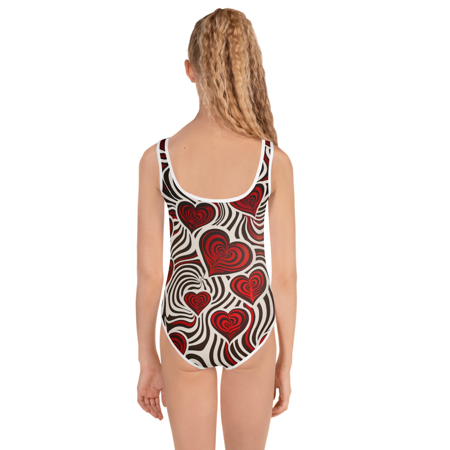 Hearts and Stripes - Kids Swimsuit