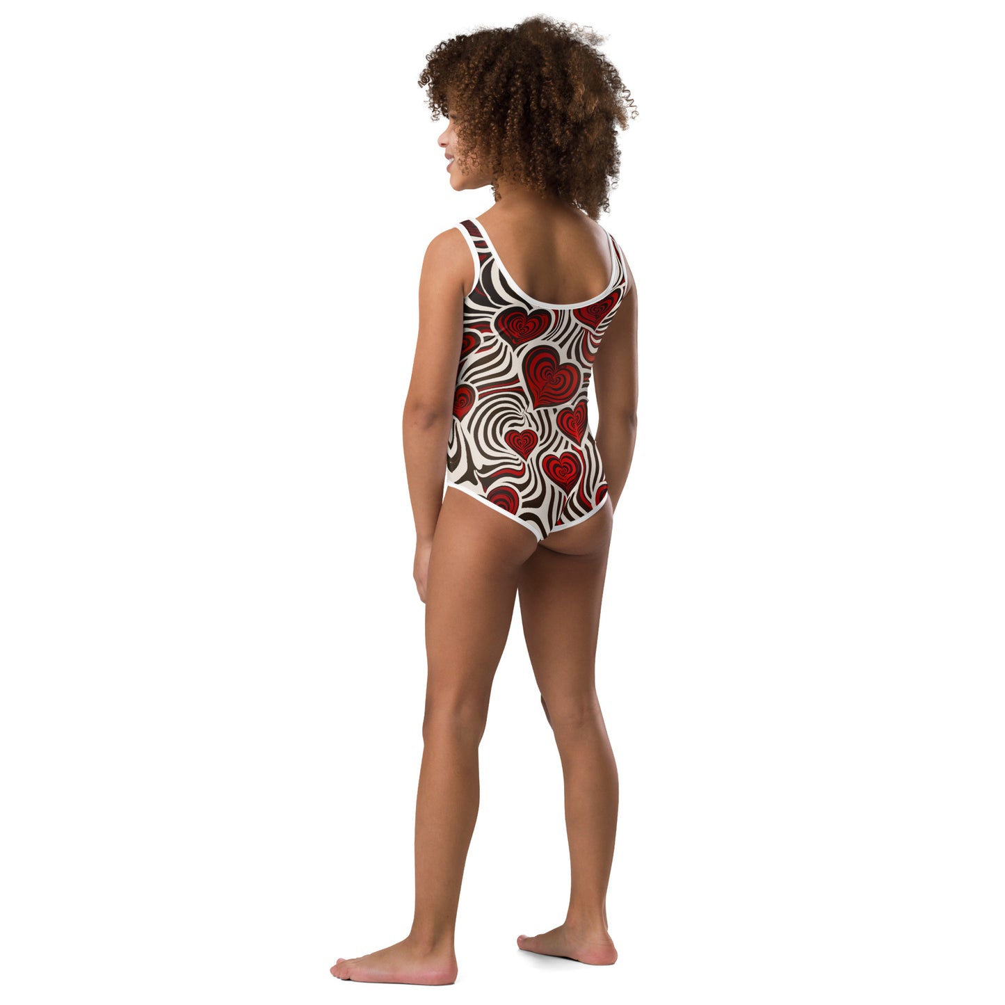 Hearts and Stripes - Kids Swimsuit