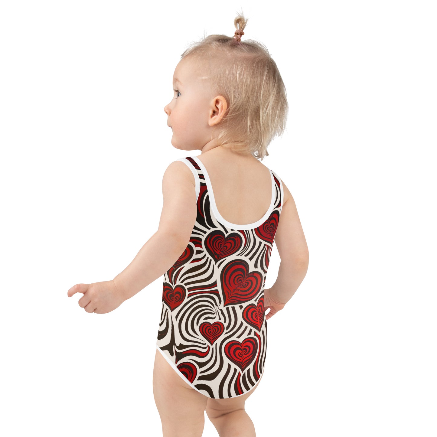 Hearts and Stripes - Kids Swimsuit