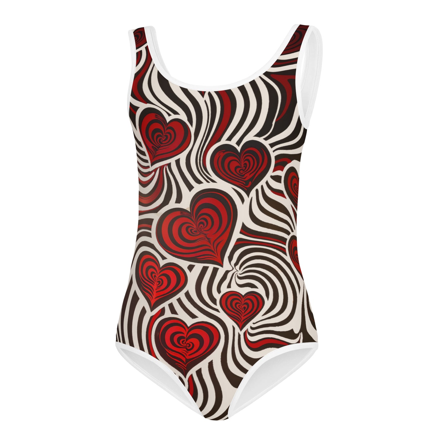Hearts and Stripes - Kids Swimsuit