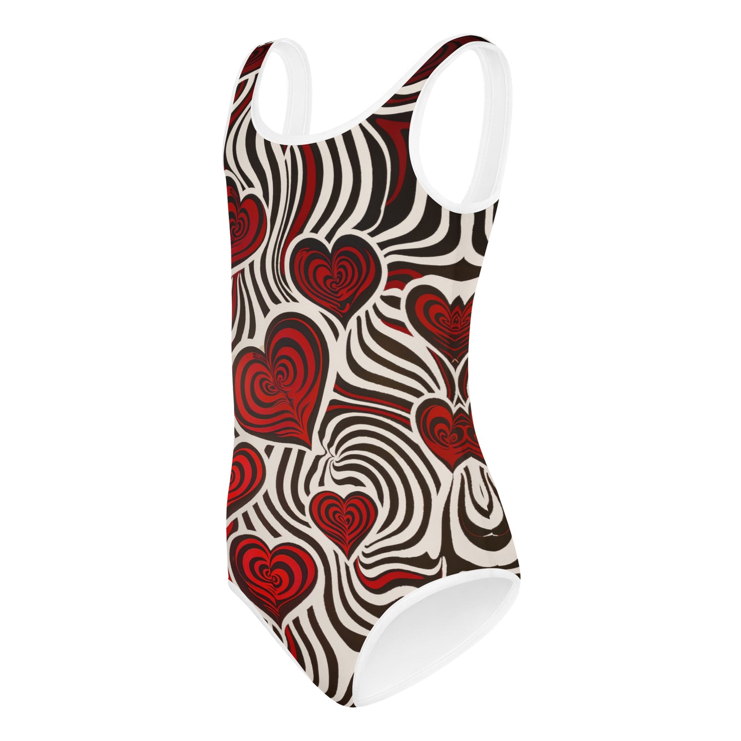 Hearts and Stripes - Kids Swimsuit