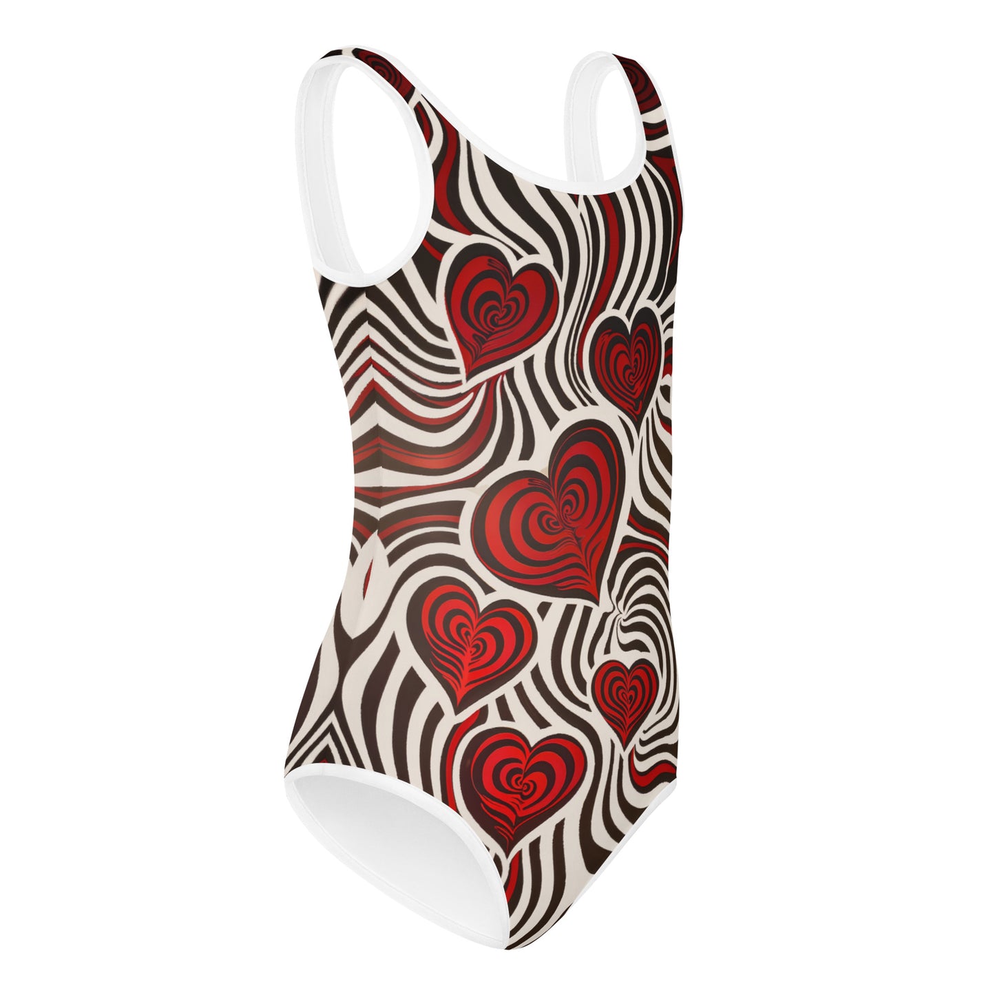 Hearts and Stripes - Kids Swimsuit