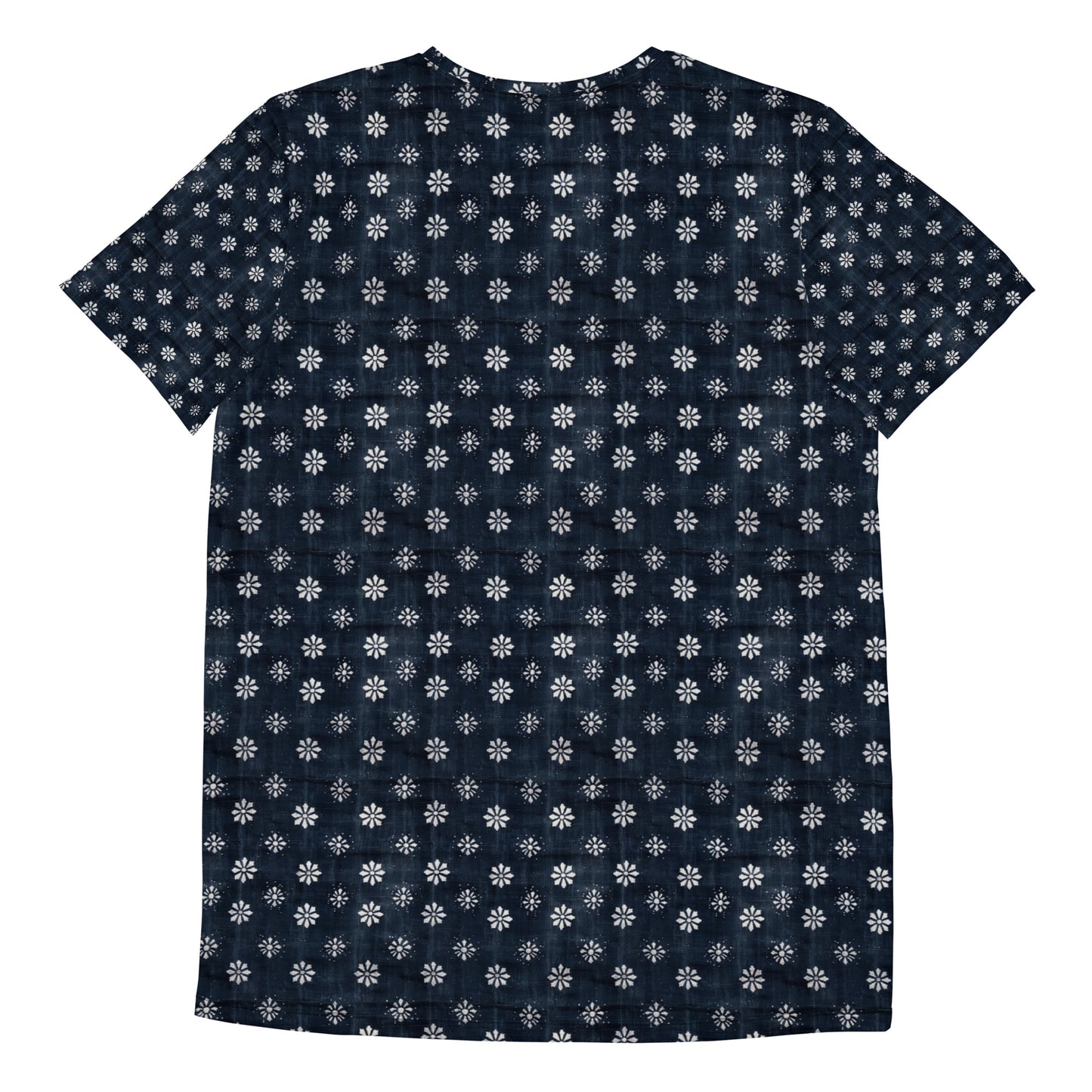 White Florettes on Navy - Men's Athletic T-shirt