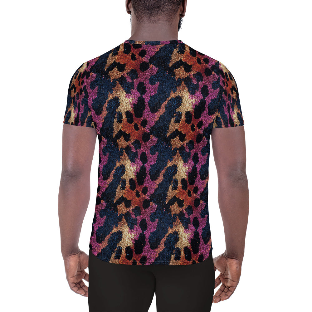 Crazy Leopard Print - Men's Athletic T-shirt