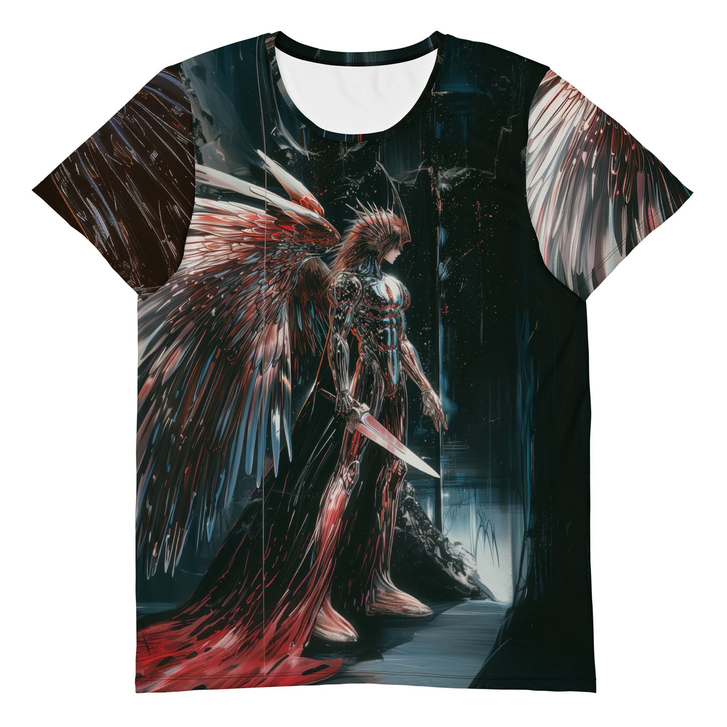 Anime Chrome Angel - Men's Athletic T-shirt