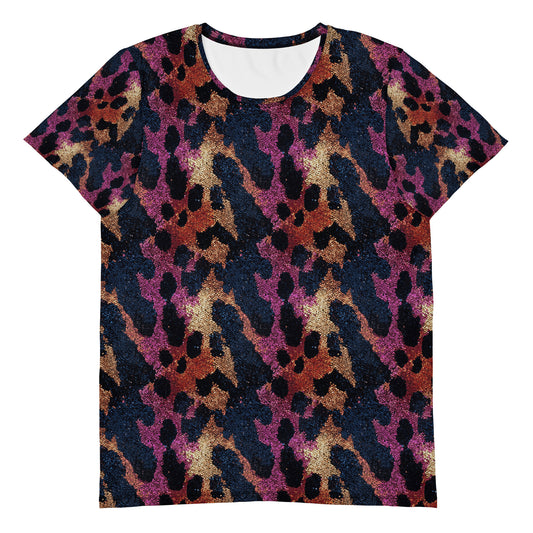 Crazy Leopard Print - Men's Athletic T-shirt