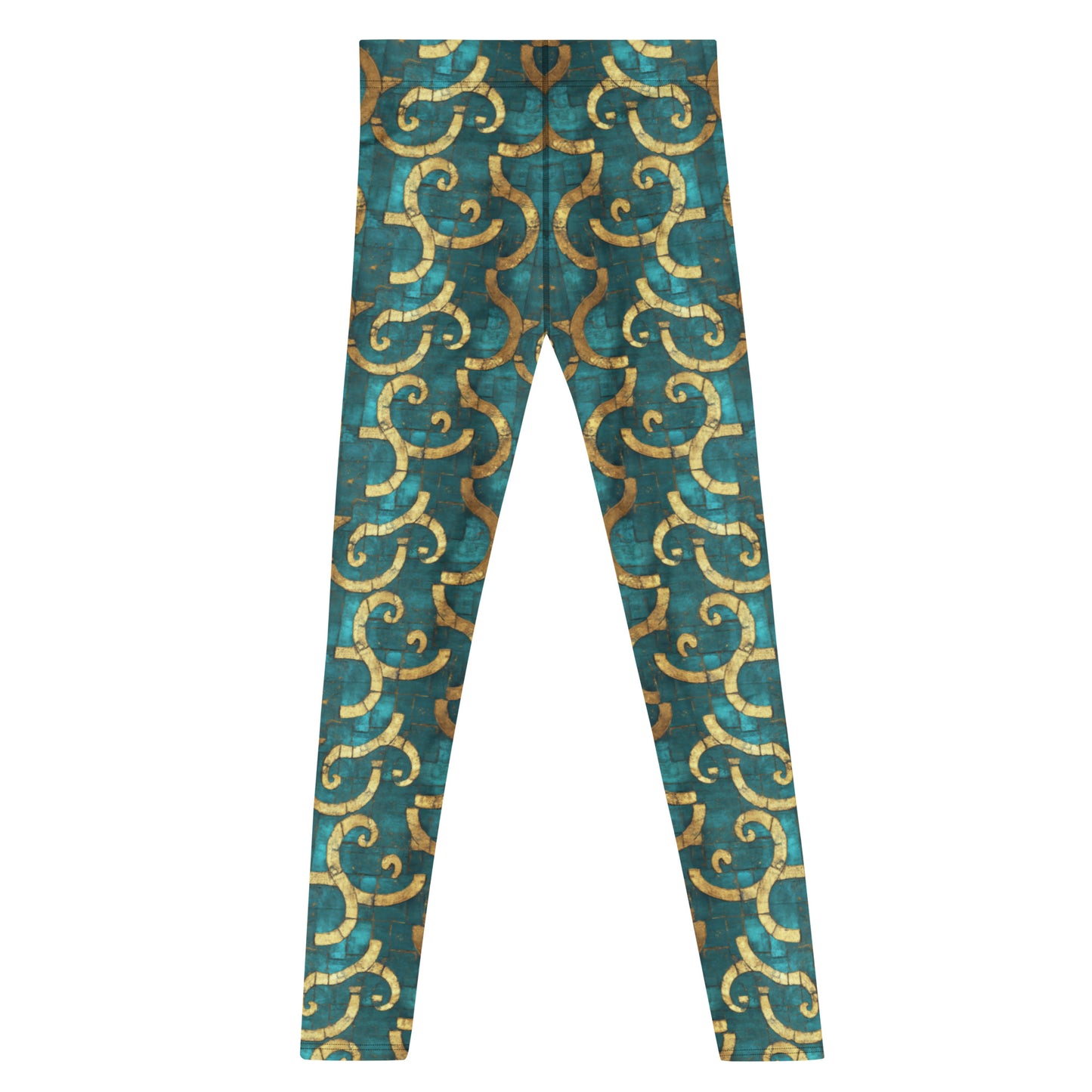 Grecian Turquoise and Gold - Men's Leggings