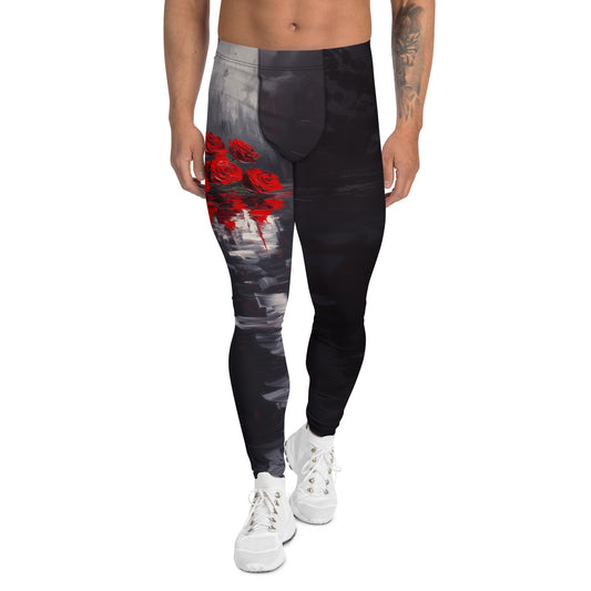 Impressionist Red Roses - Men's Leggings