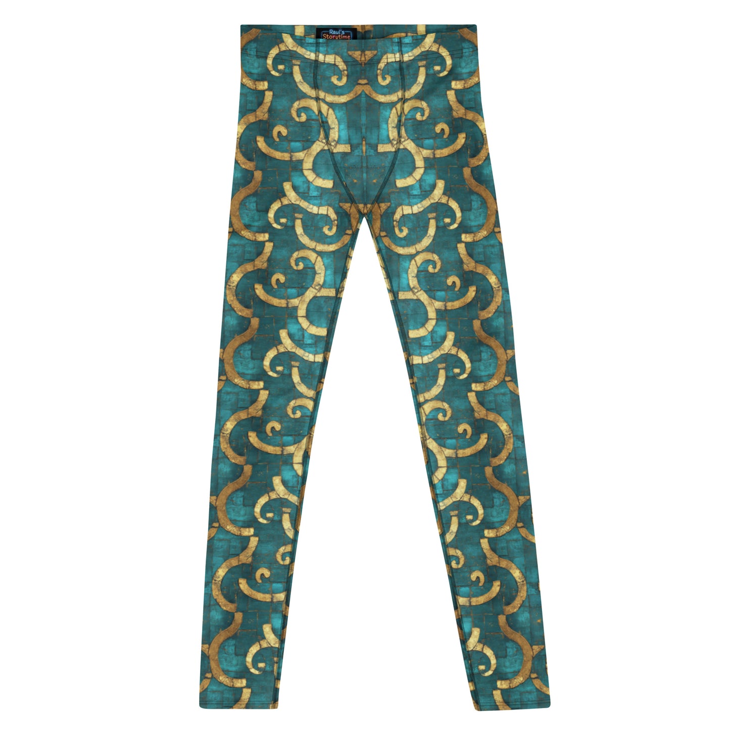 Grecian Turquoise and Gold - Men's Leggings