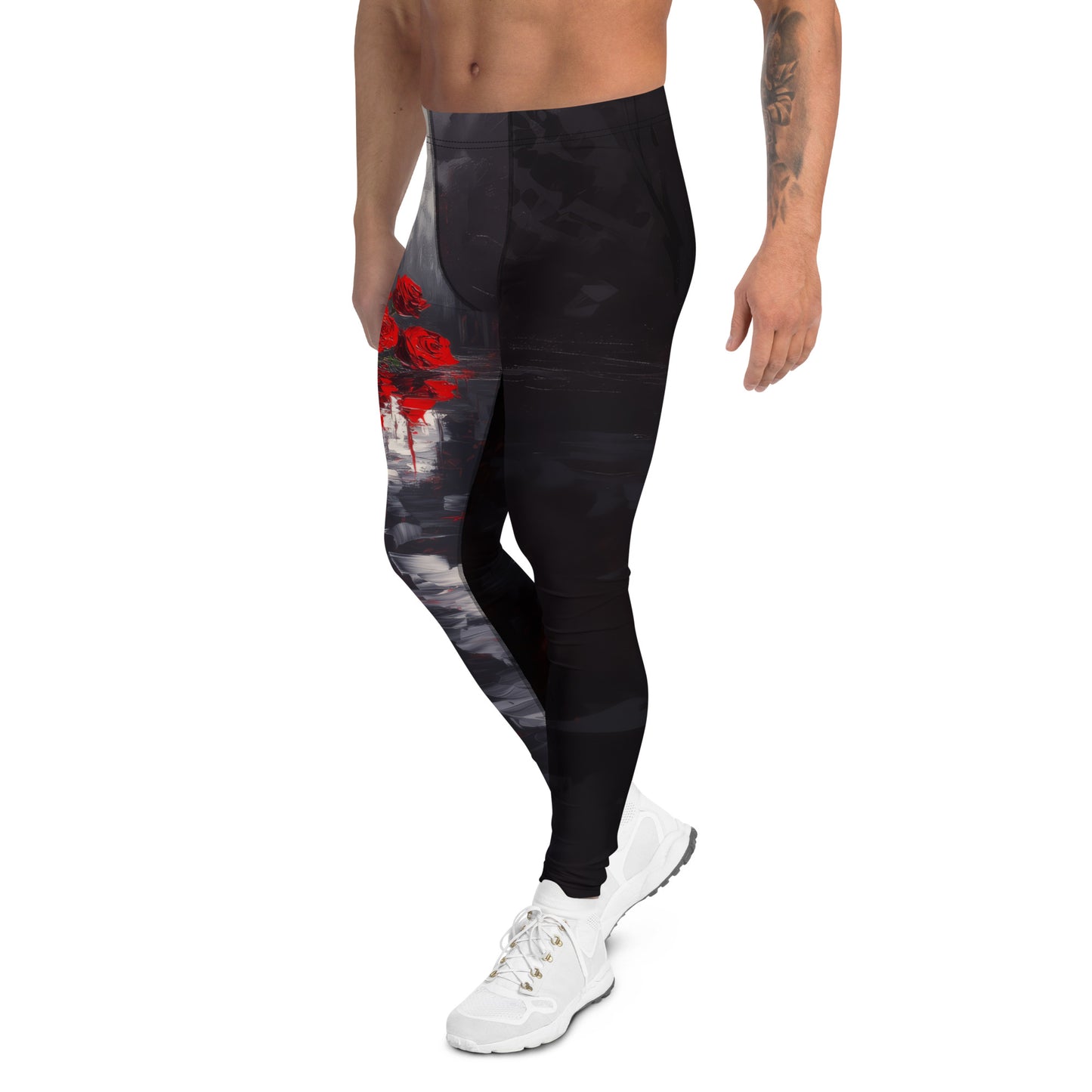 Impressionist Red Roses - Men's Leggings