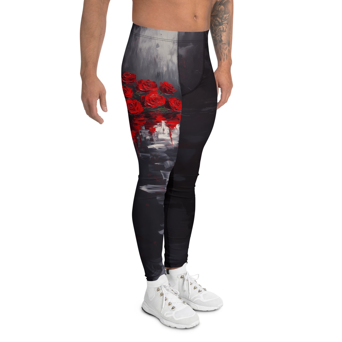 Impressionist Red Roses - Men's Leggings