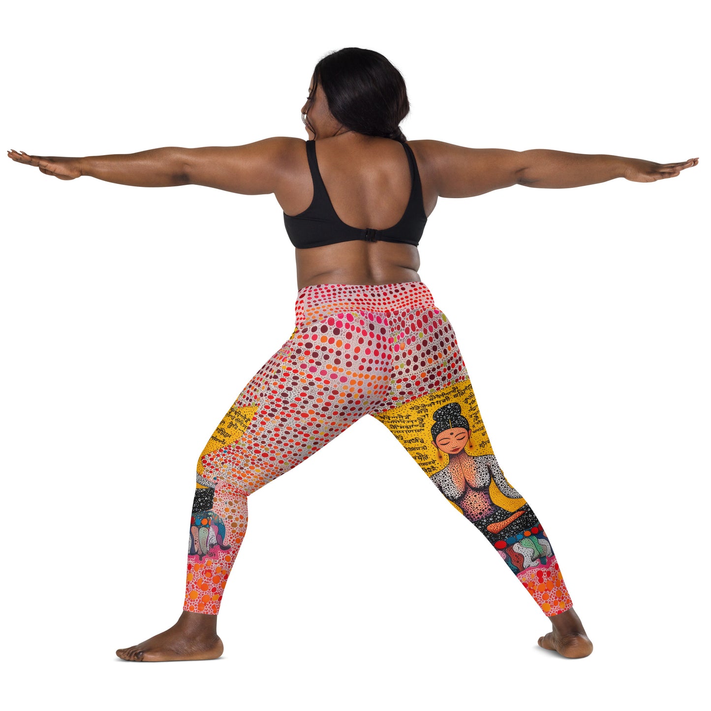 Yoga Faux Sanskrit moda 2 - Crossover leggings with pockets