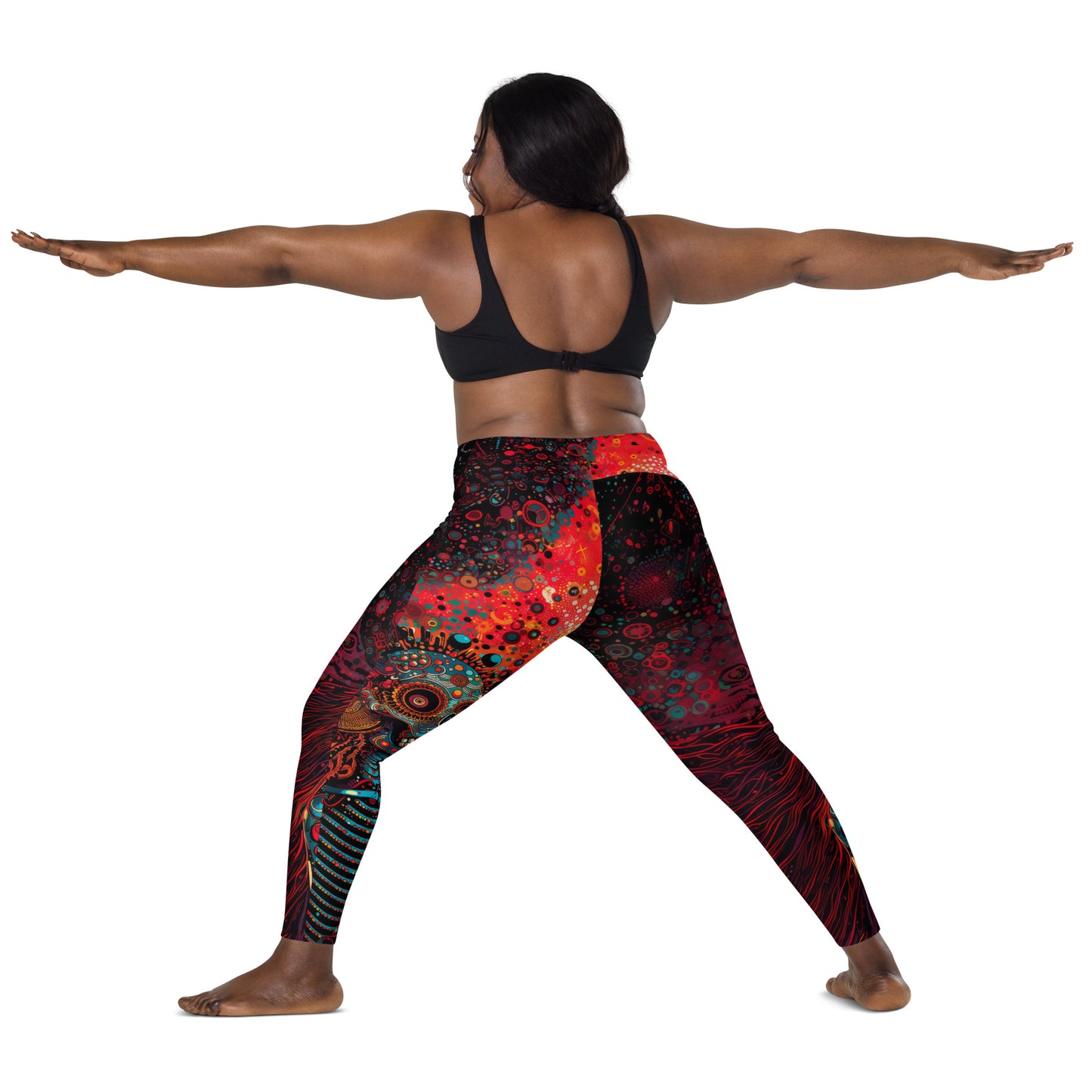 Ossos Azuis - Crossover leggings with pockets