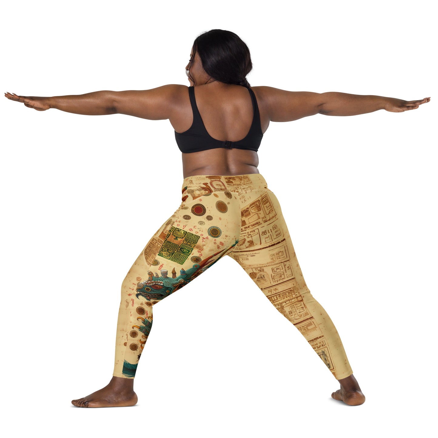 Quetzalcoatl - Crossover leggings with pockets