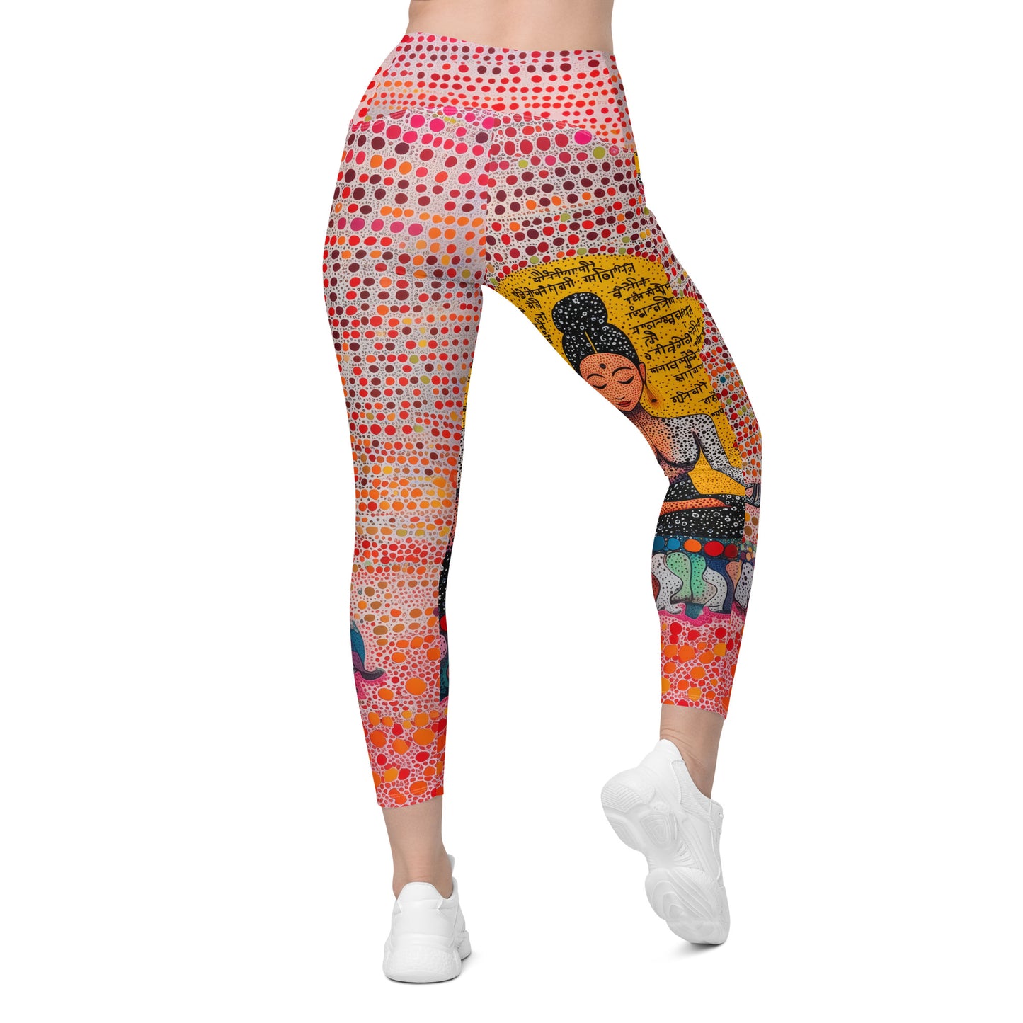 Yoga Faux Sanskrit moda 2 - Crossover leggings with pockets