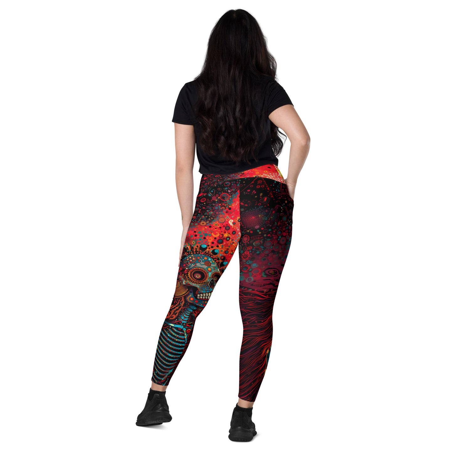 Ossos Azuis - Crossover leggings with pockets