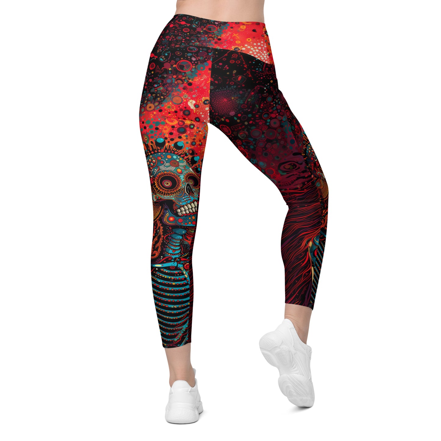 Ossos Azuis - Crossover leggings with pockets