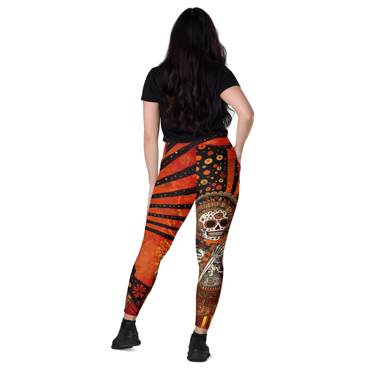 Tlaco Tonatiuh - Crossover leggings with pockets