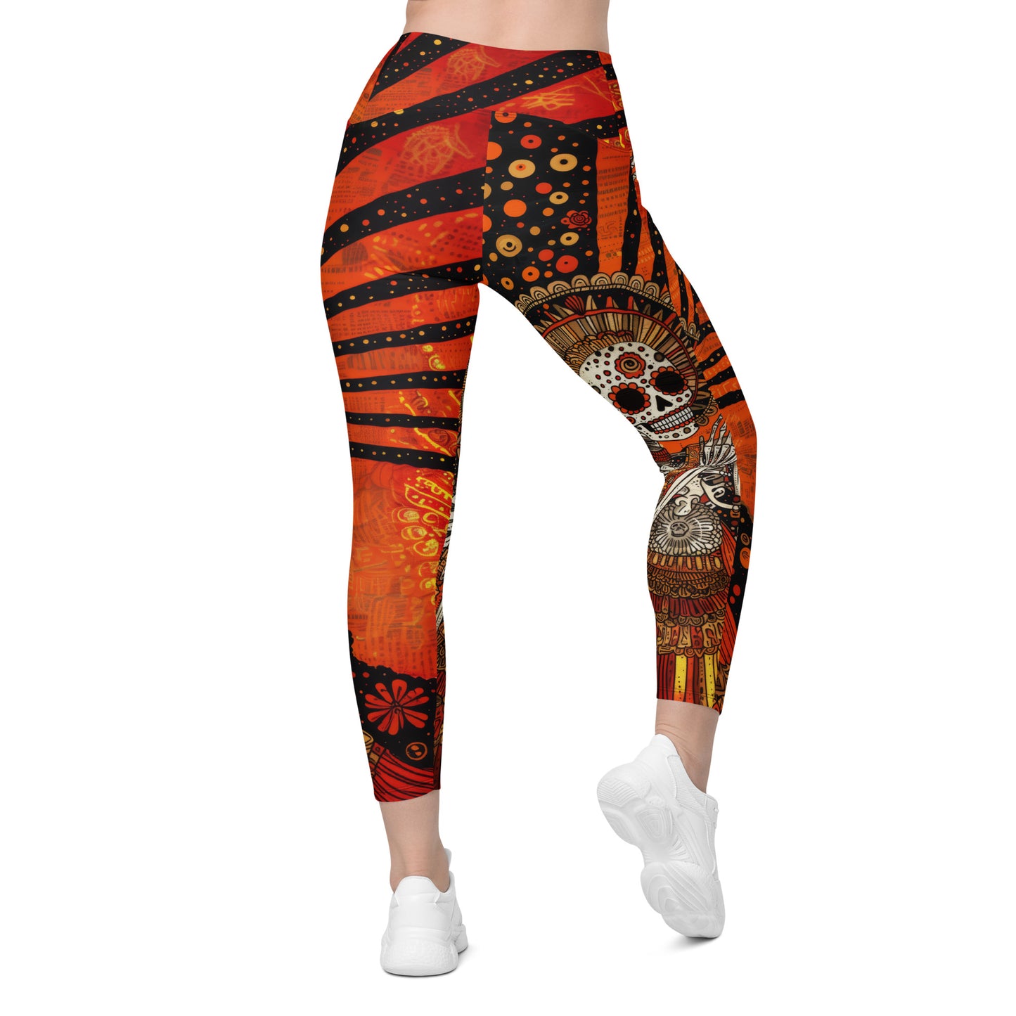 Tlaco Tonatiuh - Crossover leggings with pockets