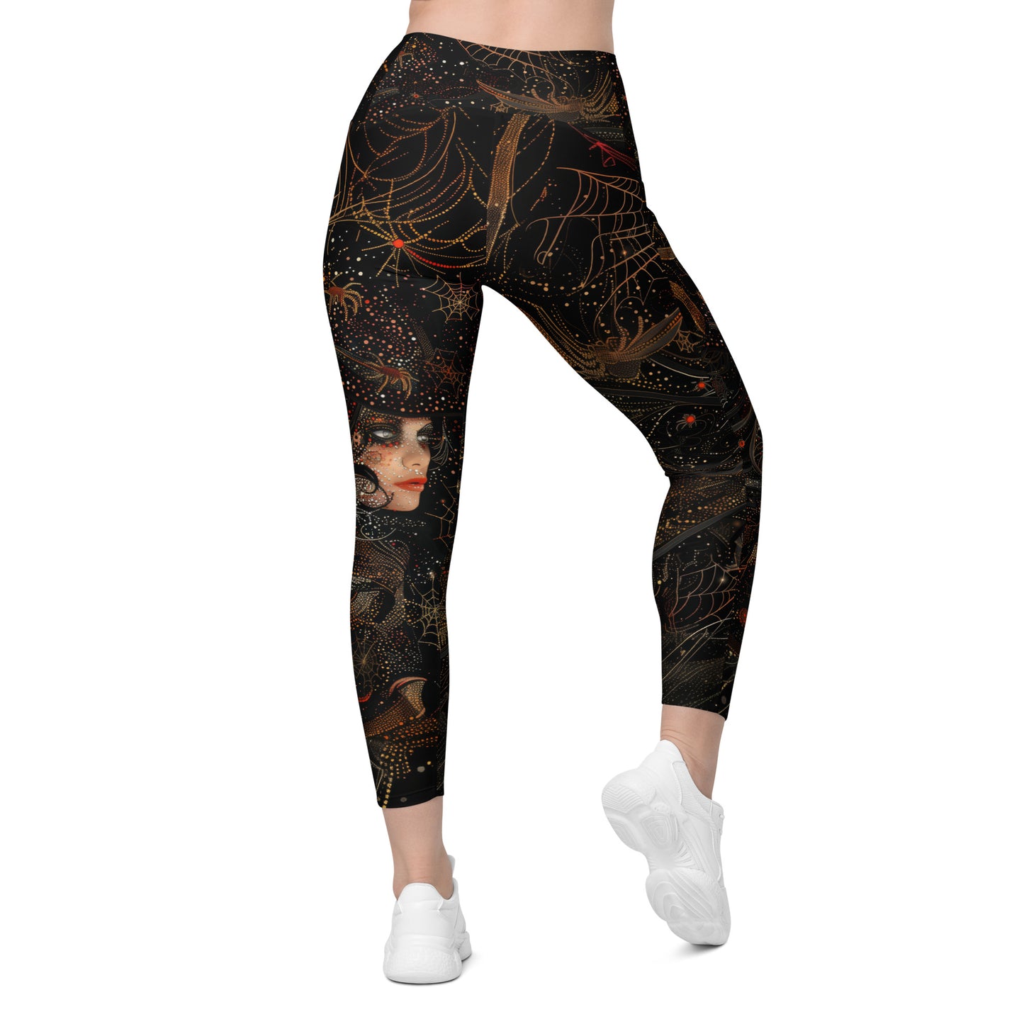 Witchy Webs - Crossover leggings with pockets