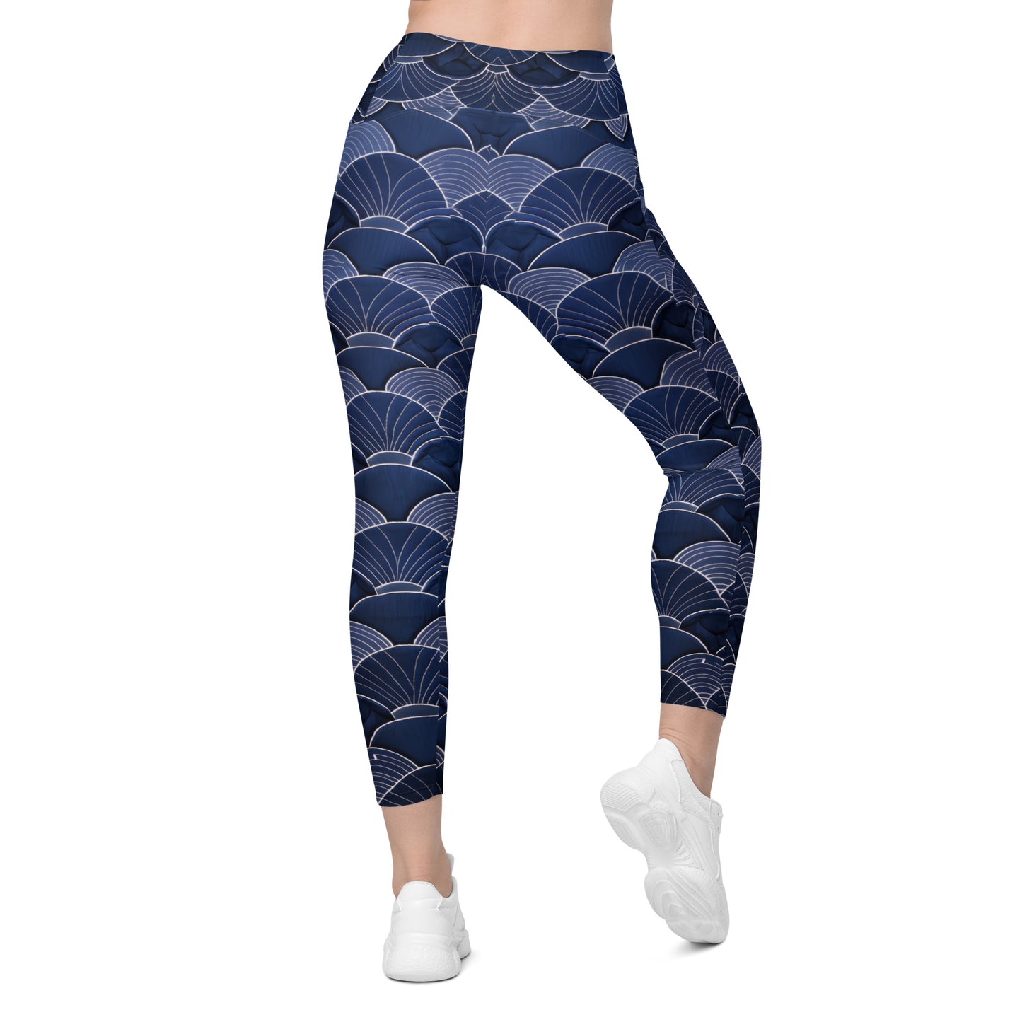 Sashiko - Crossover leggings with pockets