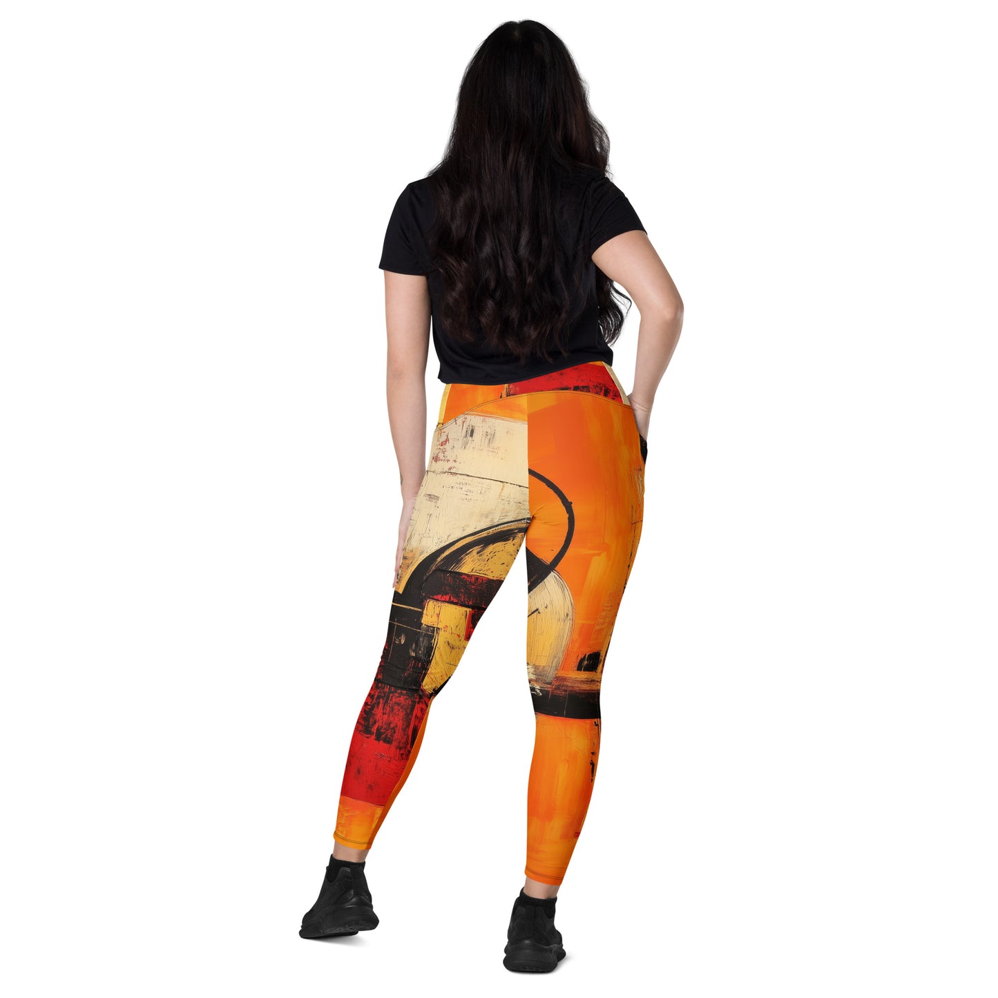 Abstract moda 1 - Crossover leggings with pockets