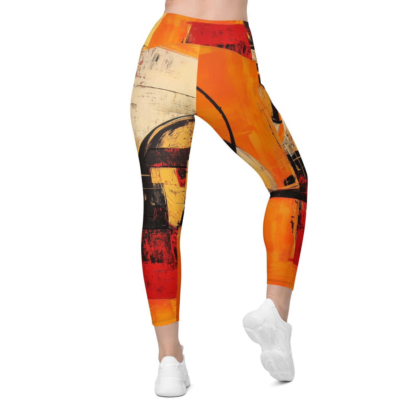 Abstract moda 1 - Crossover leggings with pockets