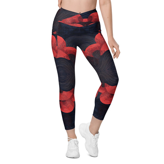 Mokutan ni Aka - Crossover leggings with pockets