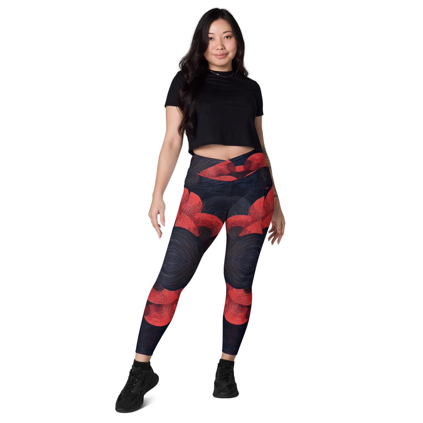 Mokutan ni Aka - Crossover leggings with pockets