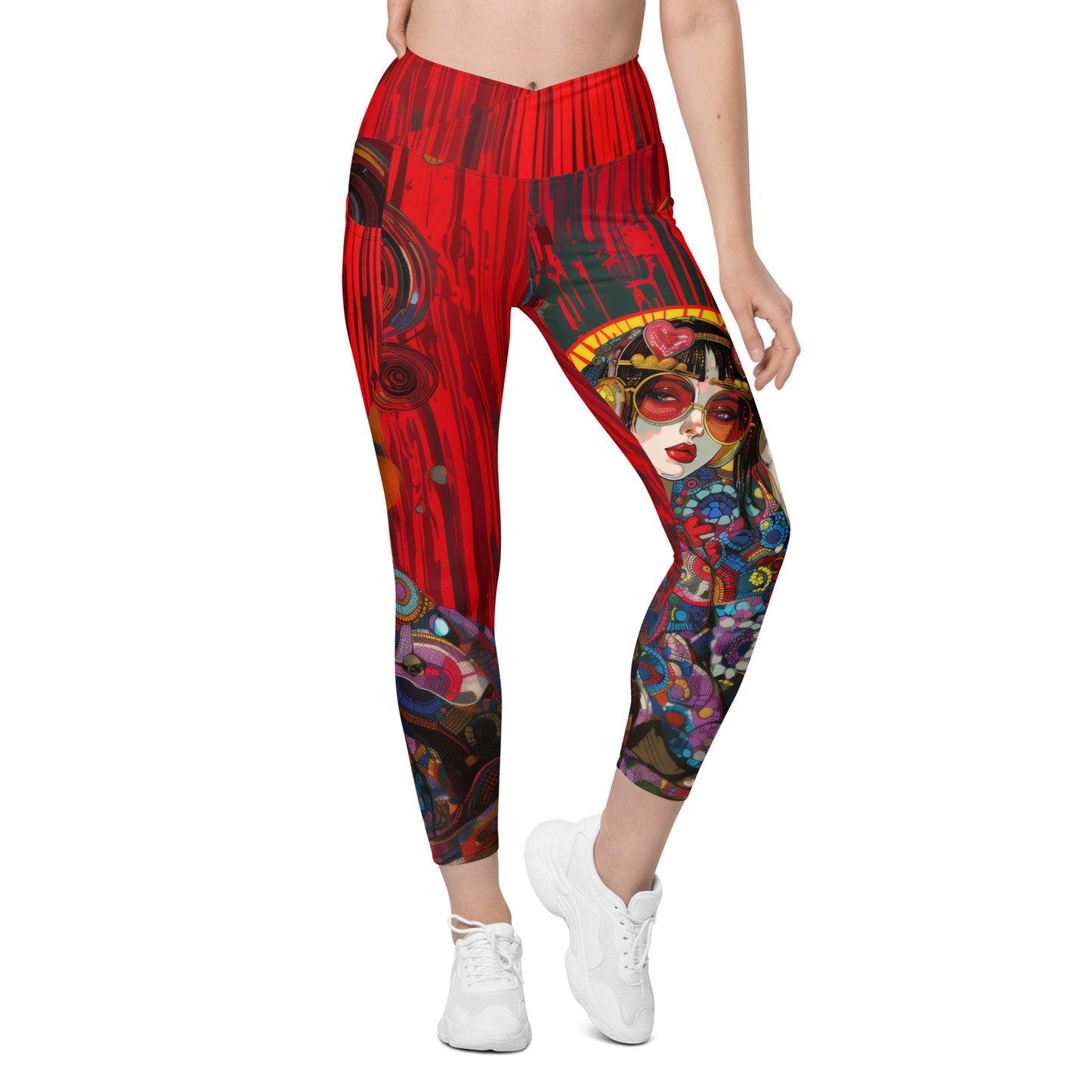 Akai Sen - Crossover leggings with pockets