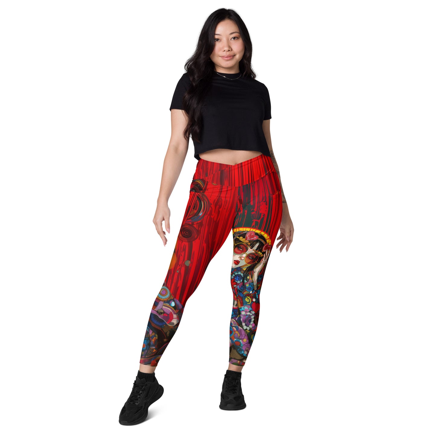 Akai Sen - Crossover leggings with pockets