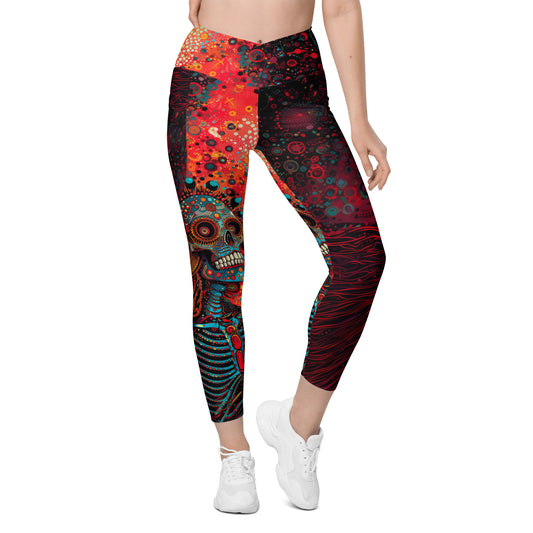 Ossos Azuis - Crossover leggings with pockets