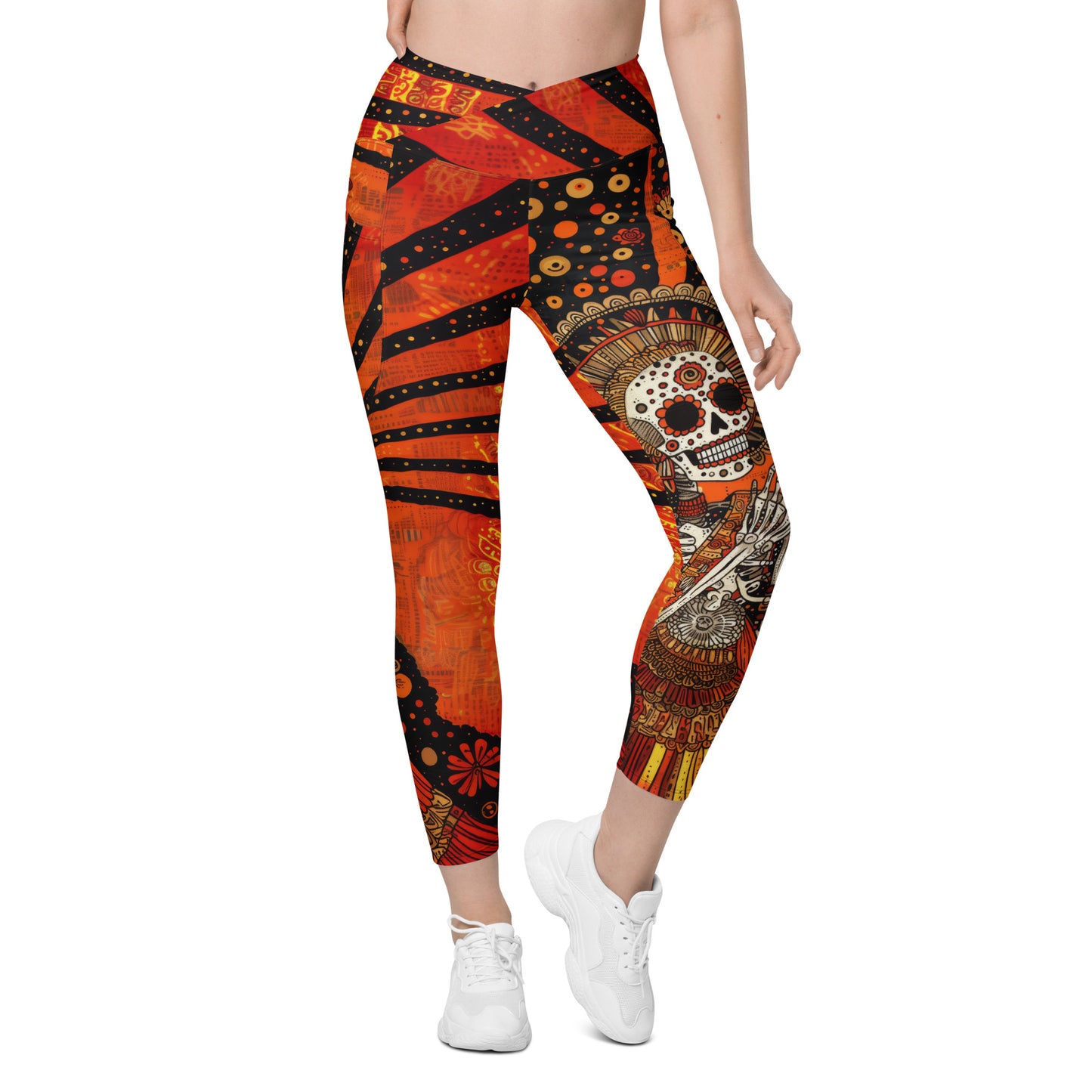 Tlaco Tonatiuh - Crossover leggings with pockets