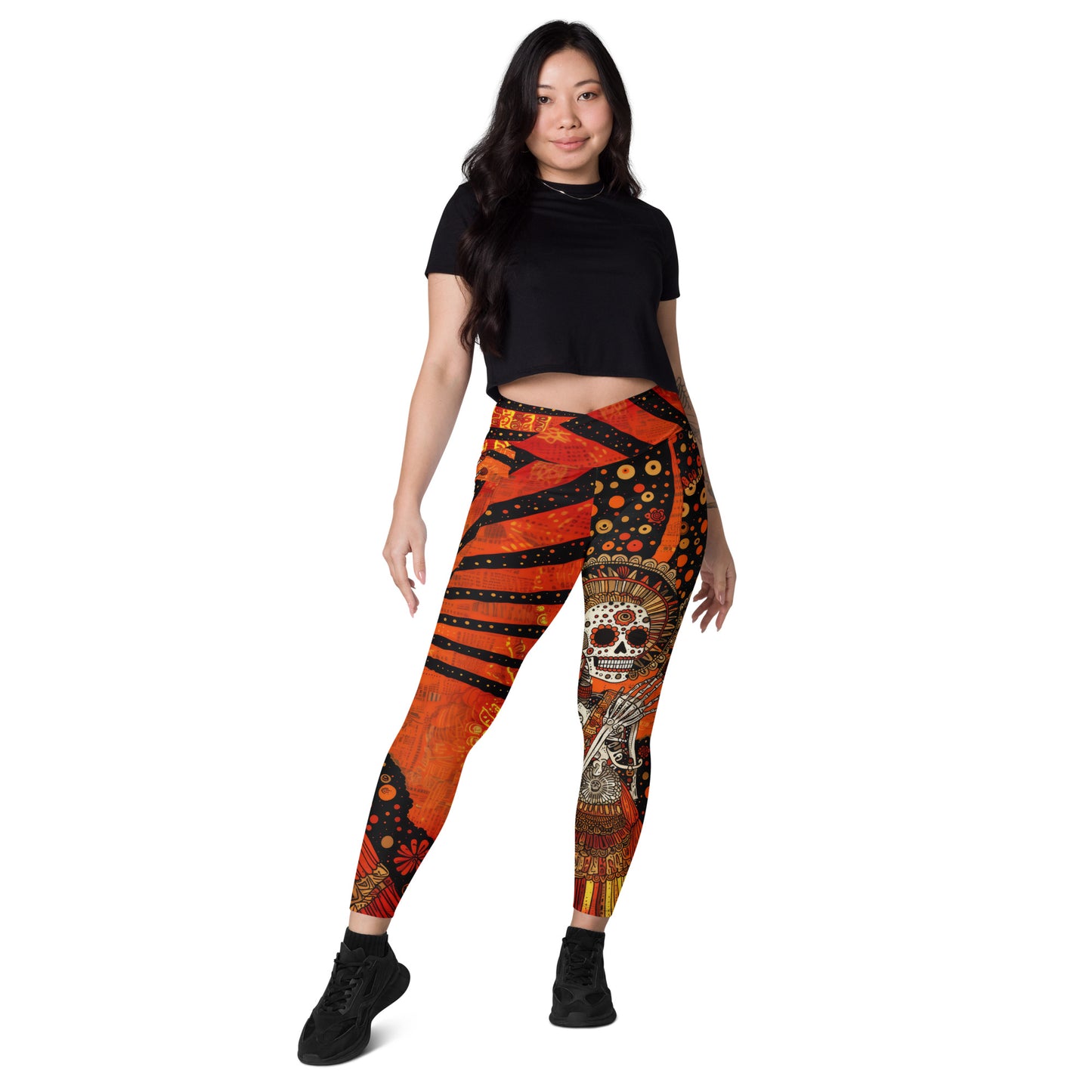 Tlaco Tonatiuh - Crossover leggings with pockets