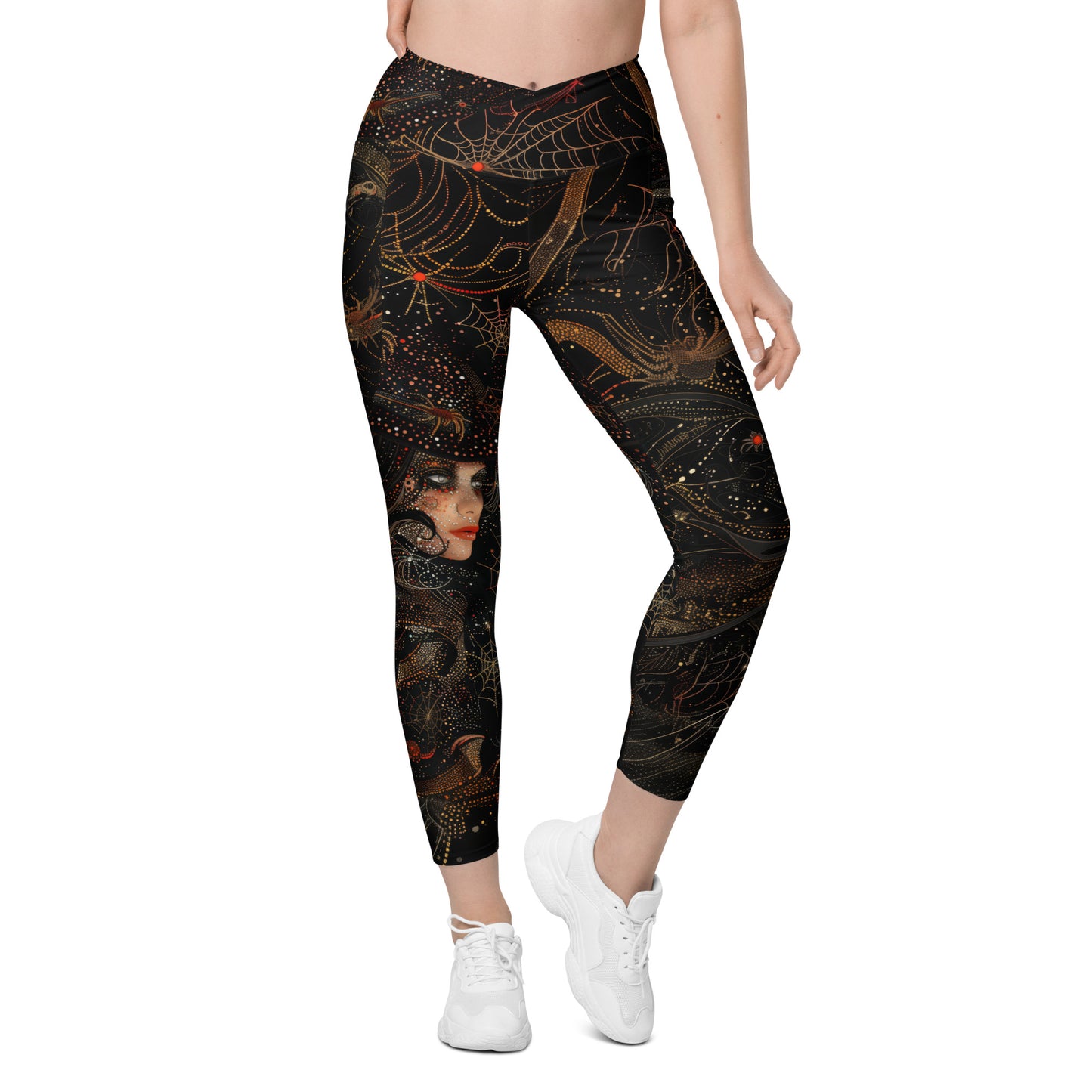 Witchy Webs - Crossover leggings with pockets