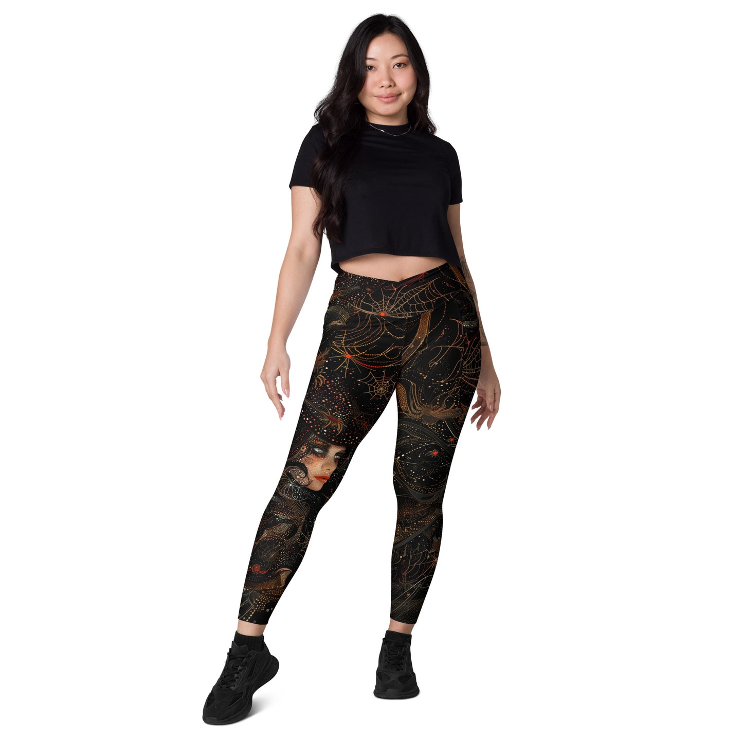 Witchy Webs - Crossover leggings with pockets