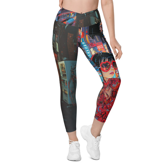 Hātoshēdo Day/Night - Crossover leggings with pockets