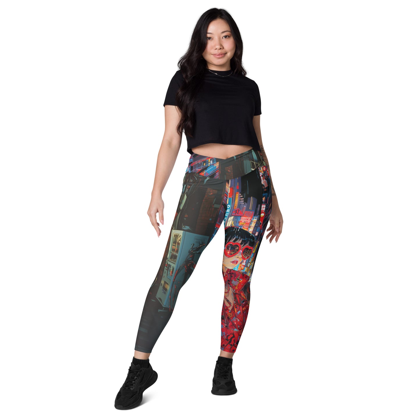 Hātoshēdo Day/Night - Crossover leggings with pockets