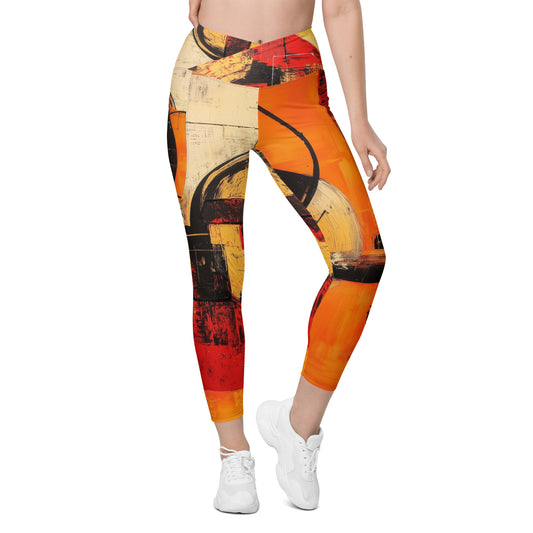 Abstract moda 1 - Crossover leggings with pockets