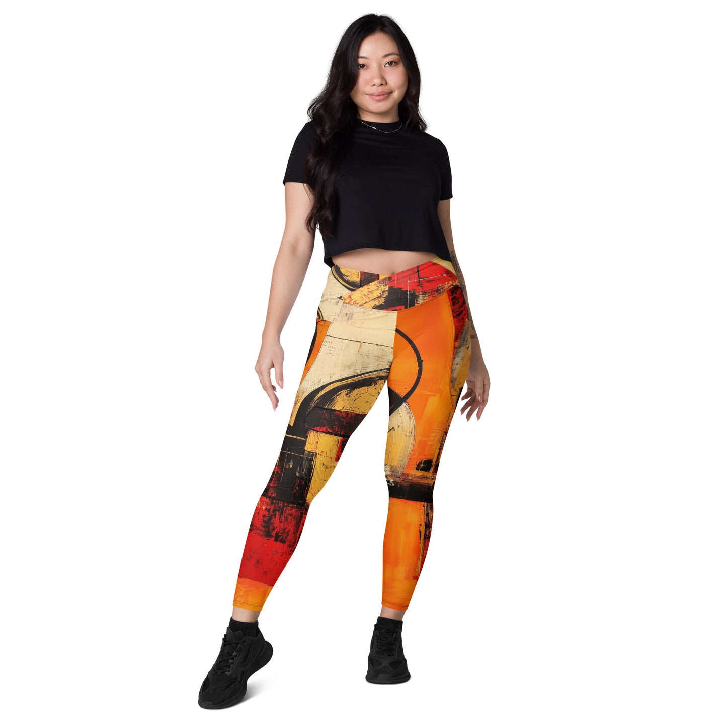 Abstract moda 1 - Crossover leggings with pockets