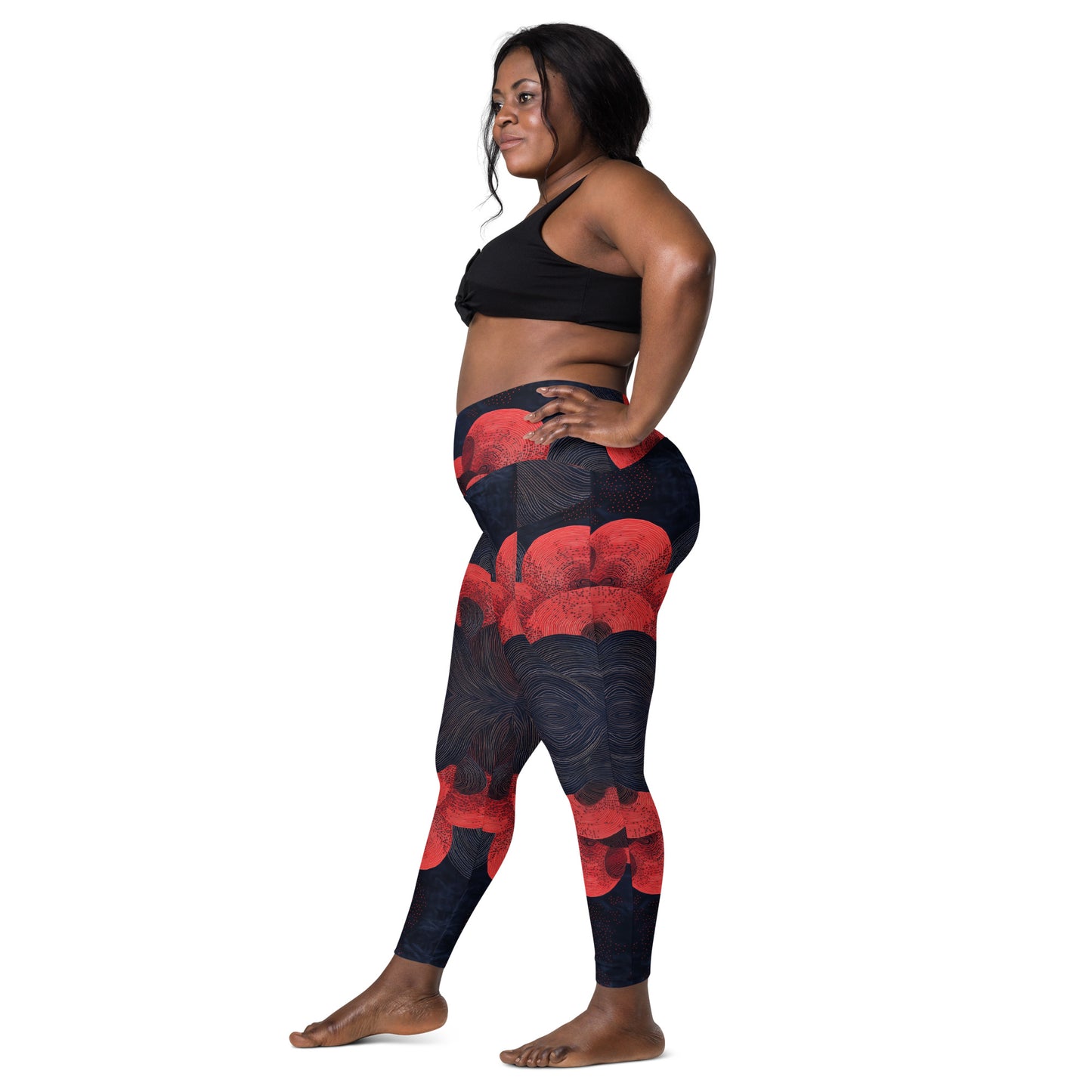 Mokutan ni Aka - Crossover leggings with pockets