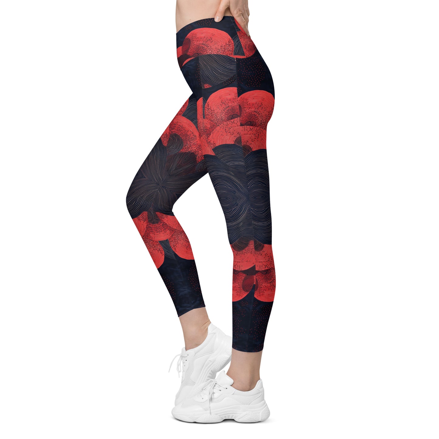 Mokutan ni Aka - Crossover leggings with pockets