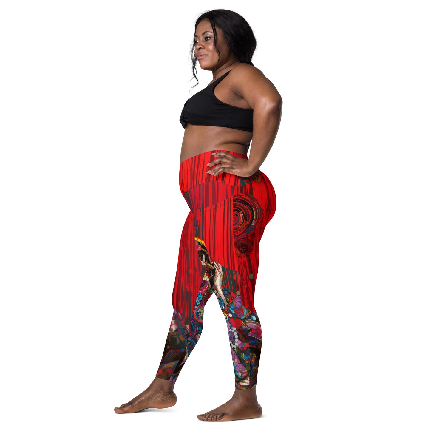 Akai Sen - Crossover leggings with pockets