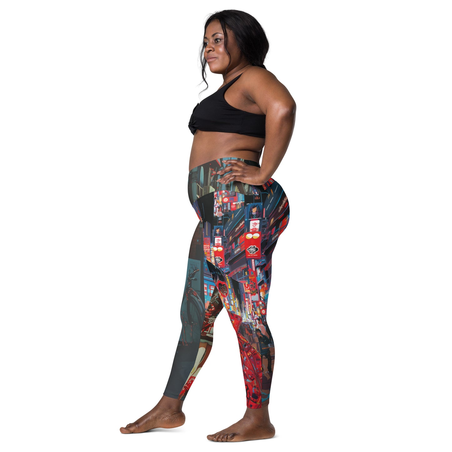 Hātoshēdo Day/Night - Crossover leggings with pockets