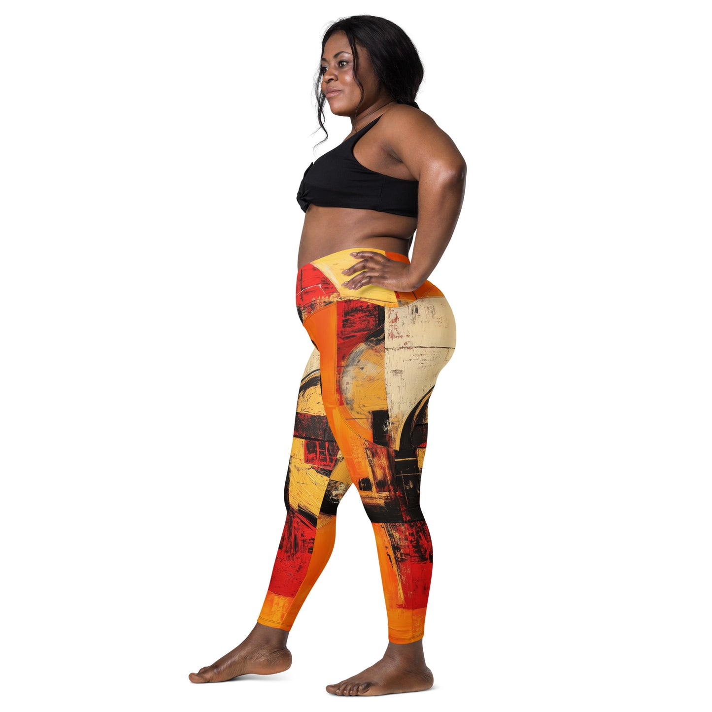 Abstract moda 1 - Crossover leggings with pockets