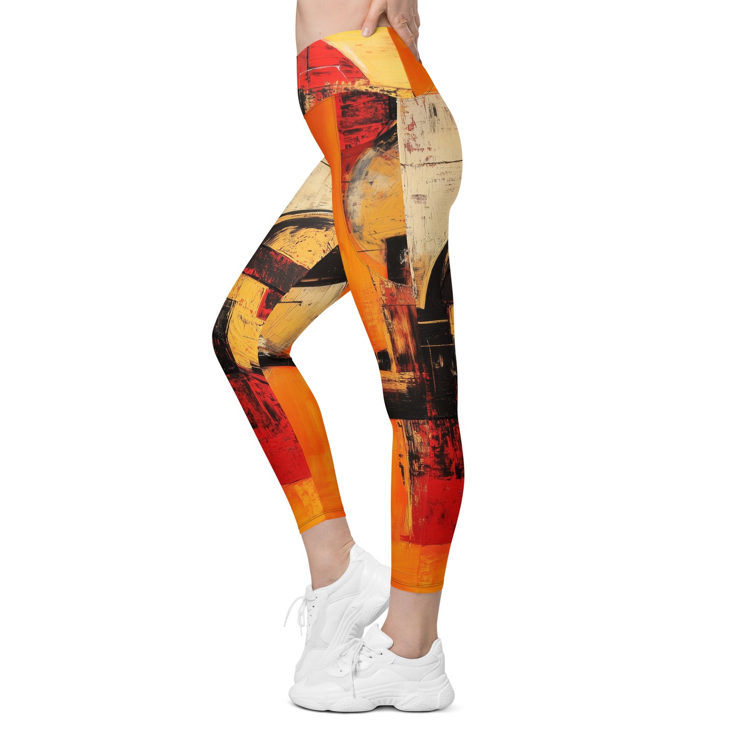 Abstract moda 1 - Crossover leggings with pockets