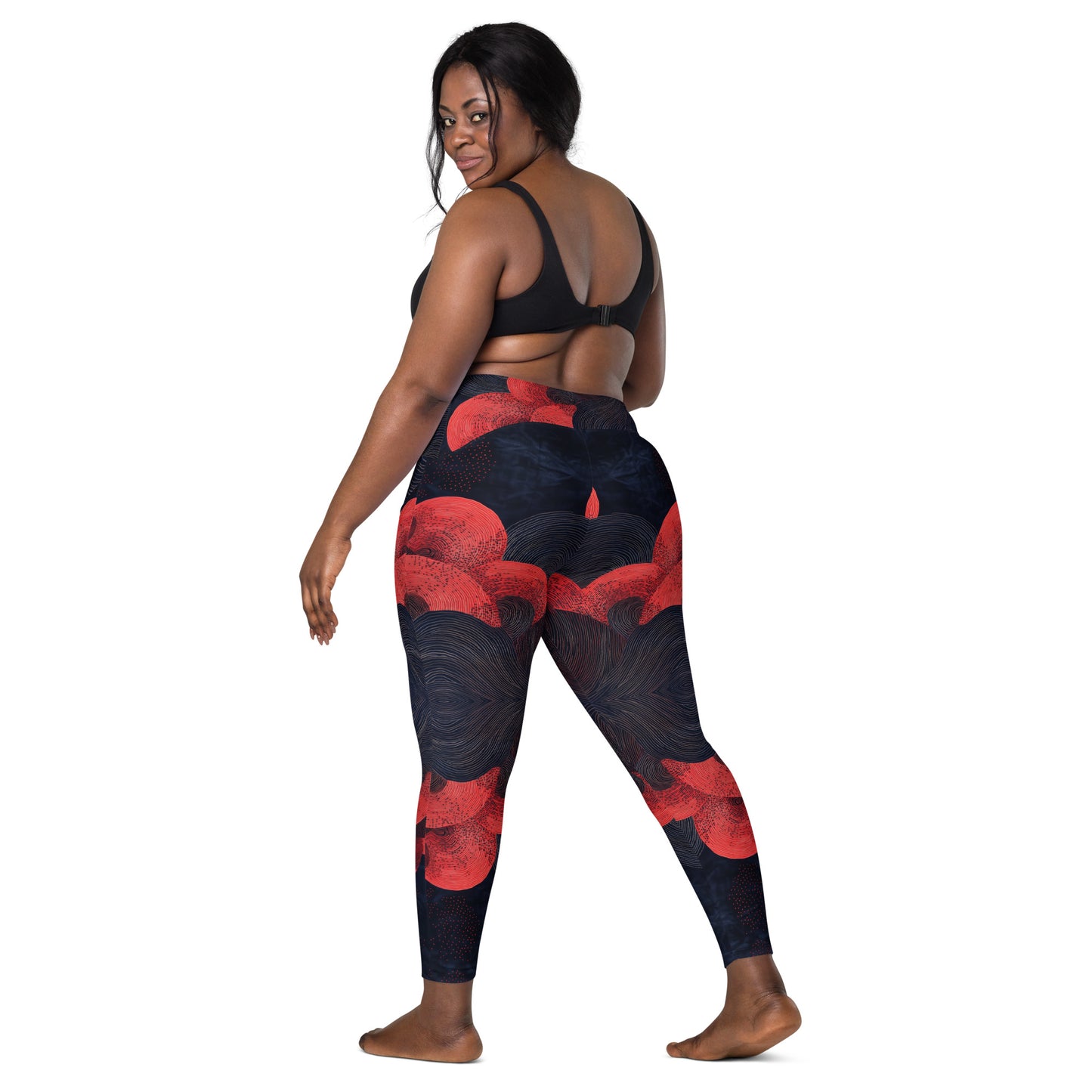 Mokutan ni Aka - Crossover leggings with pockets