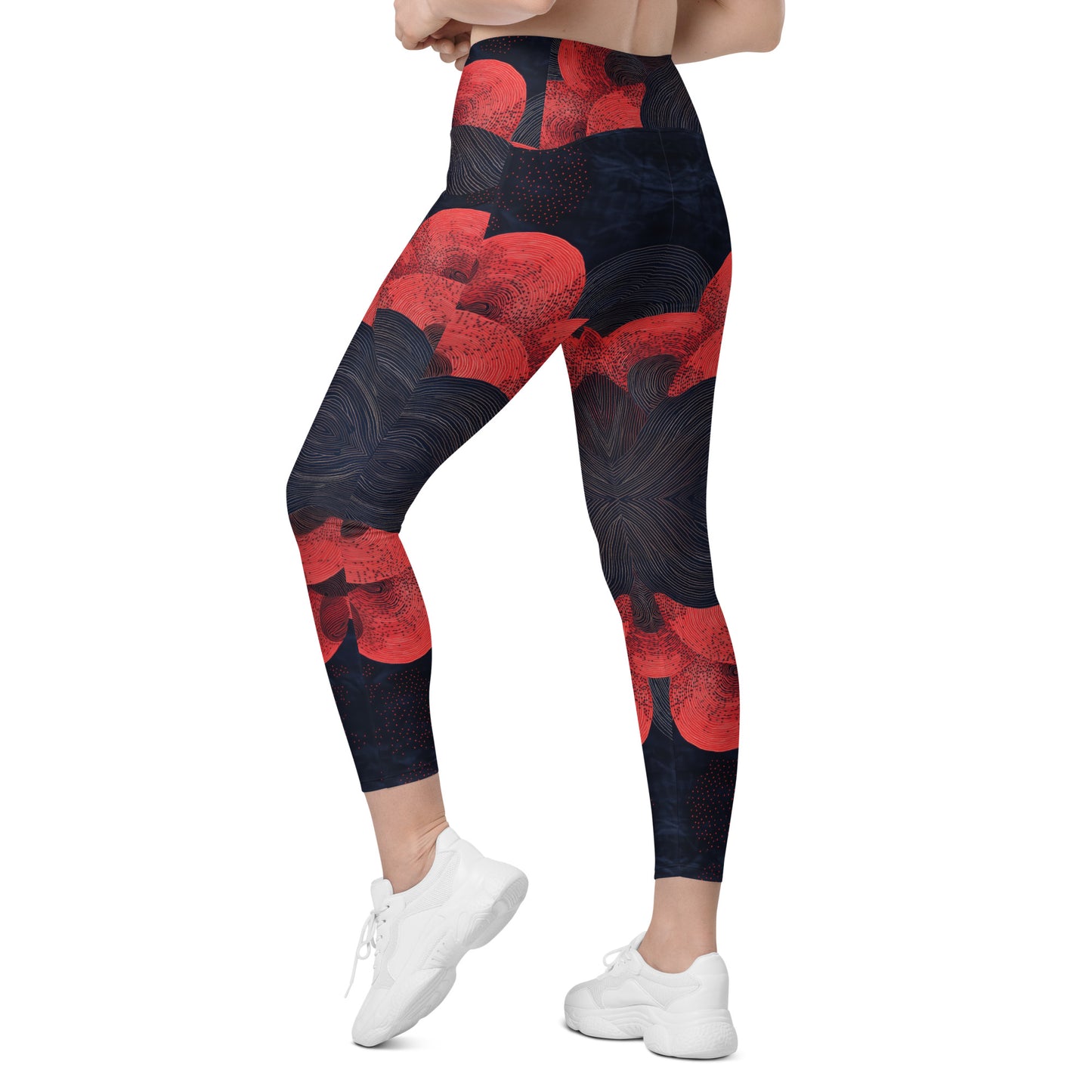 Mokutan ni Aka - Crossover leggings with pockets