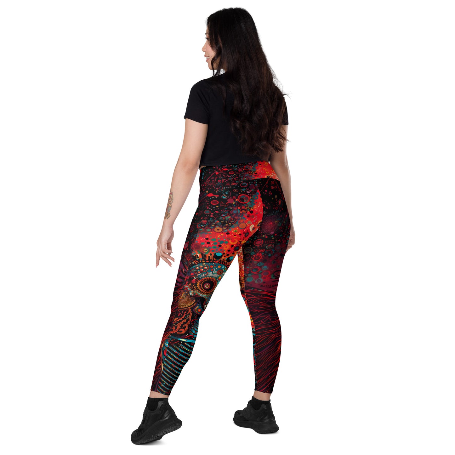 Ossos Azuis - Crossover leggings with pockets