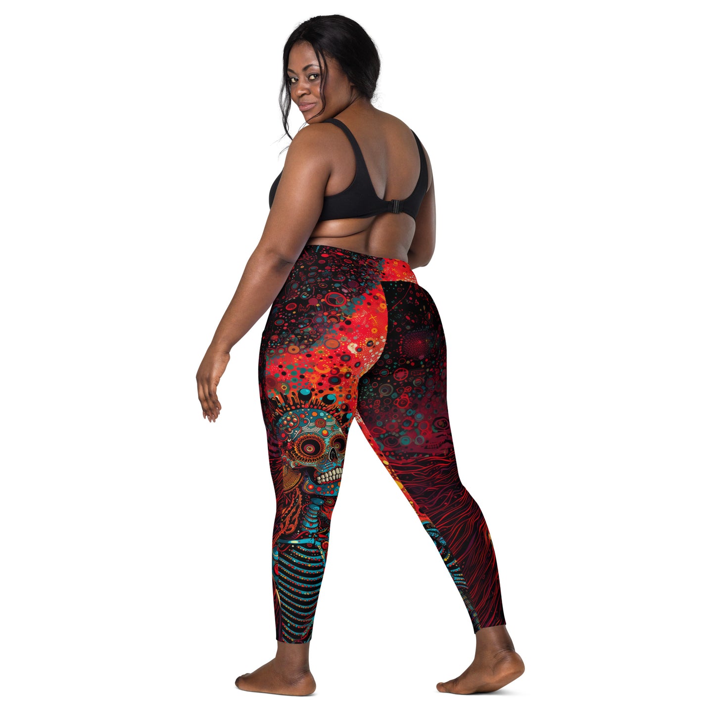 Ossos Azuis - Crossover leggings with pockets